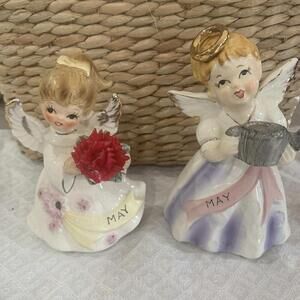 Lot Of 2 1950s Vintage May Birthday Angels Lefton 6224 And Japan Marked …